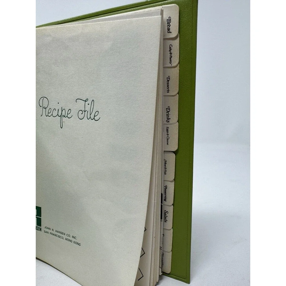 Hansen recipe notebook
